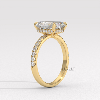 emerald pave ring yellow gold