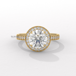 gold halo ring, rose gold halo ring, luxury halo ring, elegant halo ring