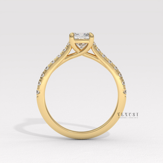 engagement ring cushion pave
