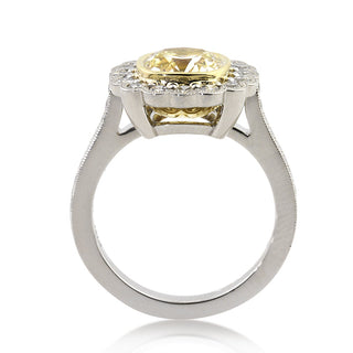 fine jewelry ring,
yellow Round cut ring 
halo ring 
cathedral ring 