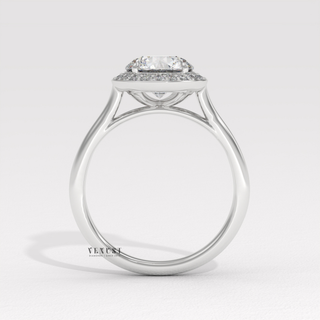 sparkling round halo setting, statement round halo setting