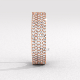 round diamond pave band