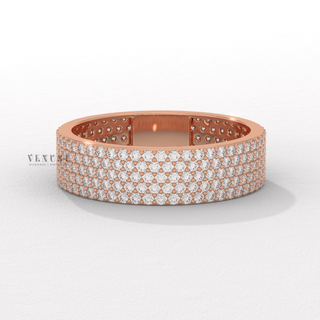 five stone diamond wedding band