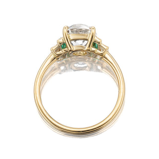 2 carat moissanite engagement ring
five stone moissanite ring
old mine cut moissanite ring
round moissanite five stone ring