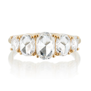 five stone oval engagement ring
oval moissanite engagement ring
rose cut moissanite ring