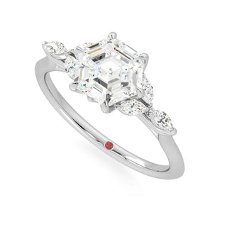 Hexagon cluster ring 
hexagon cut ring 