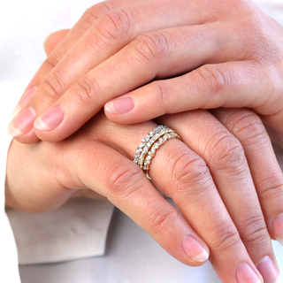 Marquise and Round Cut Full Eternity Wedding Band