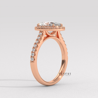 halo pave engagement ring, halo engagement ring, pave halo diamond ring, halo moissanite pave ring, halo diamond engagement ring