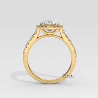 halo pave engagement ring, halo engagement ring, pave halo diamond ring, halo moissanite pave ring, halo diamond engagement ring