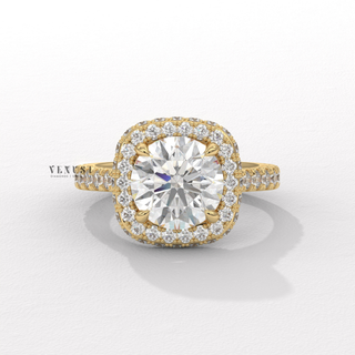 round halo engagement ring,pave halo diamond ring