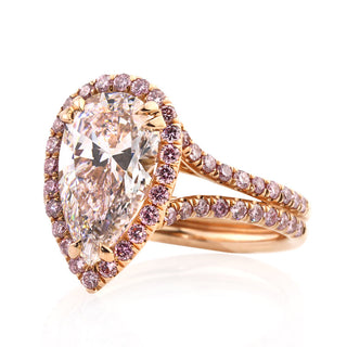 halo split shank engagement ring