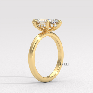 handmade marquise engagement ring