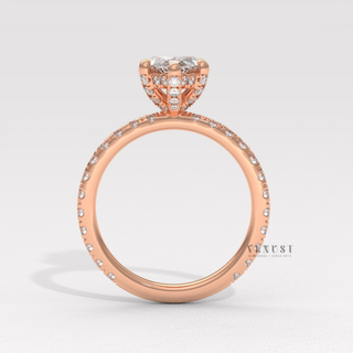 handmade marquise pave ring