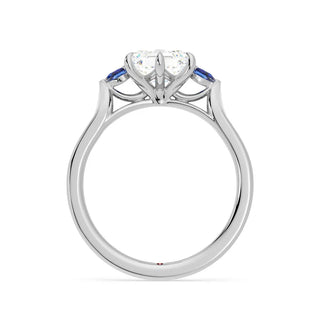 hexagon cut ring
3 stone engagement ring 
diamond ring 
engagement ring 