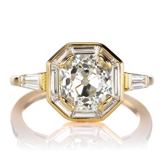 hexagon moissanite engagement ring
2 carat moissanite engagement ring
hexagon old mine moissanite ring
halo three stone moissanite ring