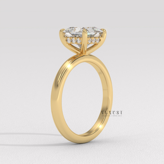 hidden halo diamond ring princess cut
