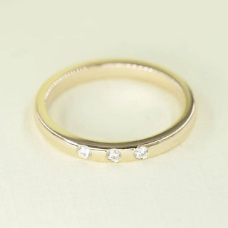 0.75 TCW Round Cut Flush Set Moissanite Diamond Wedding Band