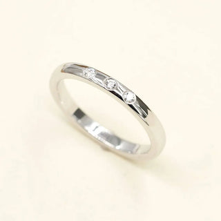 0.75 TCW Round Cut Flush Set Moissanite Diamond Wedding Band