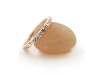 0.25 TCW Vintage Round Cut Channel Set Moissanite Diamond Wedding Band