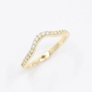 0.22 TCW Round Cut Curved Eternity Moissanite Diamond Wedding Band
