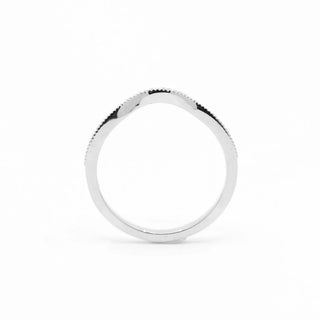 0.22 TCW Round Cut Curved Eternity Moissanite Diamond Wedding Band