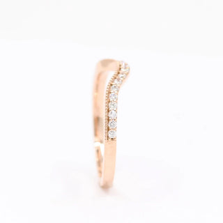 0.22 TCW Round Cut Curved Eternity Moissanite Diamond Wedding Band