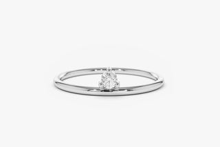 0.05 TCW Round Cut Floating Solitaire Moissanite Diamond Wedding Band