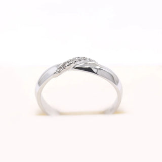 0.05 TCW Unique Round Cut Moissanite Diamond Wedding Band