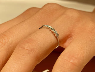 0.14 TCW Round Cut Bezel Eternity Moissanite Diamond Wedding Band