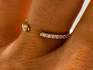 0.13 TCW Round Cut Pave Open Moissanite Diamond Wedding Band