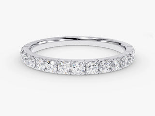 0.90 TCW Round Cut Eternity Moissanite Diamond Wedding Band