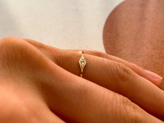 0.09 TCW Round Cut Vintage Open Moissanite Diamond Wedding Band