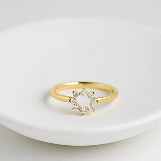 0.10TCW Round Sunburst Moissanite Diamond Wedding Band