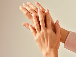 0.03 TCW Round Cut Evil Eye Moissanite Diamond Wedding Band