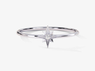 0.02 TCW Round Cut North Star Moissanite Diamond Wedding Band