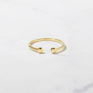 Minimalist Open Beade Wedding Band For Women