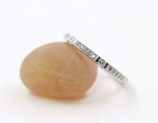 0.25 TCW Vintage Round Cut Channel Set Moissanite Diamond Wedding Band