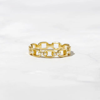 0.12 TCW Round Chain Link Moissanite Diamond Wedding Band