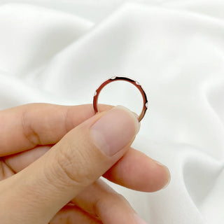 0.25 TCW Vintage Round Cut Channel Set Moissanite Diamond Wedding Band