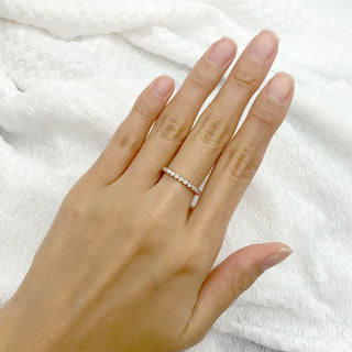 0.23 TCW Round Cut Bezel Eternity Moissanite Diamond Wedding Band