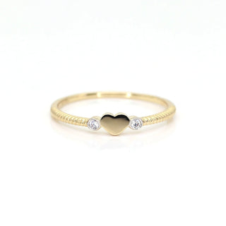 0.03 TCW Round Cut Heart Twist Moissanite Diamond Wedding Band