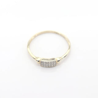 0.10 TCW Round Cut Rectangular Bar Moissanite Diamond Wedding Band