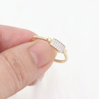 0.10 TCW Round Cut Rectangular Bar Moissanite Diamond Wedding Band