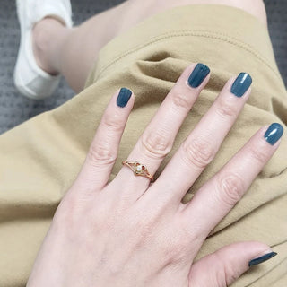 0.10 TCW Round Cut Vintage Heart Moissanite Diamond Wedding Band