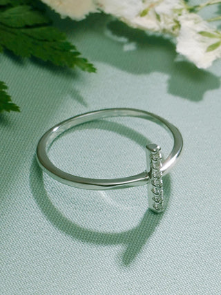 0.10 TCW Round Cut Bar Set Cluster Moissanite Diamond Wedding Band