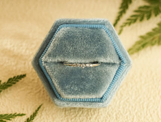 0.10 TCW Round Cut Cluster Moissanite Diamond Wedding Band