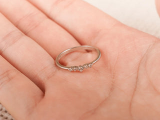 0.10 TCW Round Cut Cluster Moissanite Diamond Wedding Band