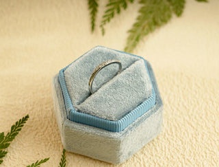 0.20 TCW Unique Round Cluster Moissanite Diamond Wedding Band