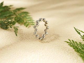 0.30 TCW Round Cut Bezel Eternity Moissanite Diamond Wedding Band