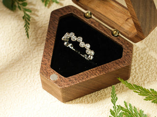 0.30 TCW Round Cut Bezel Eternity Moissanite Diamond Wedding Band